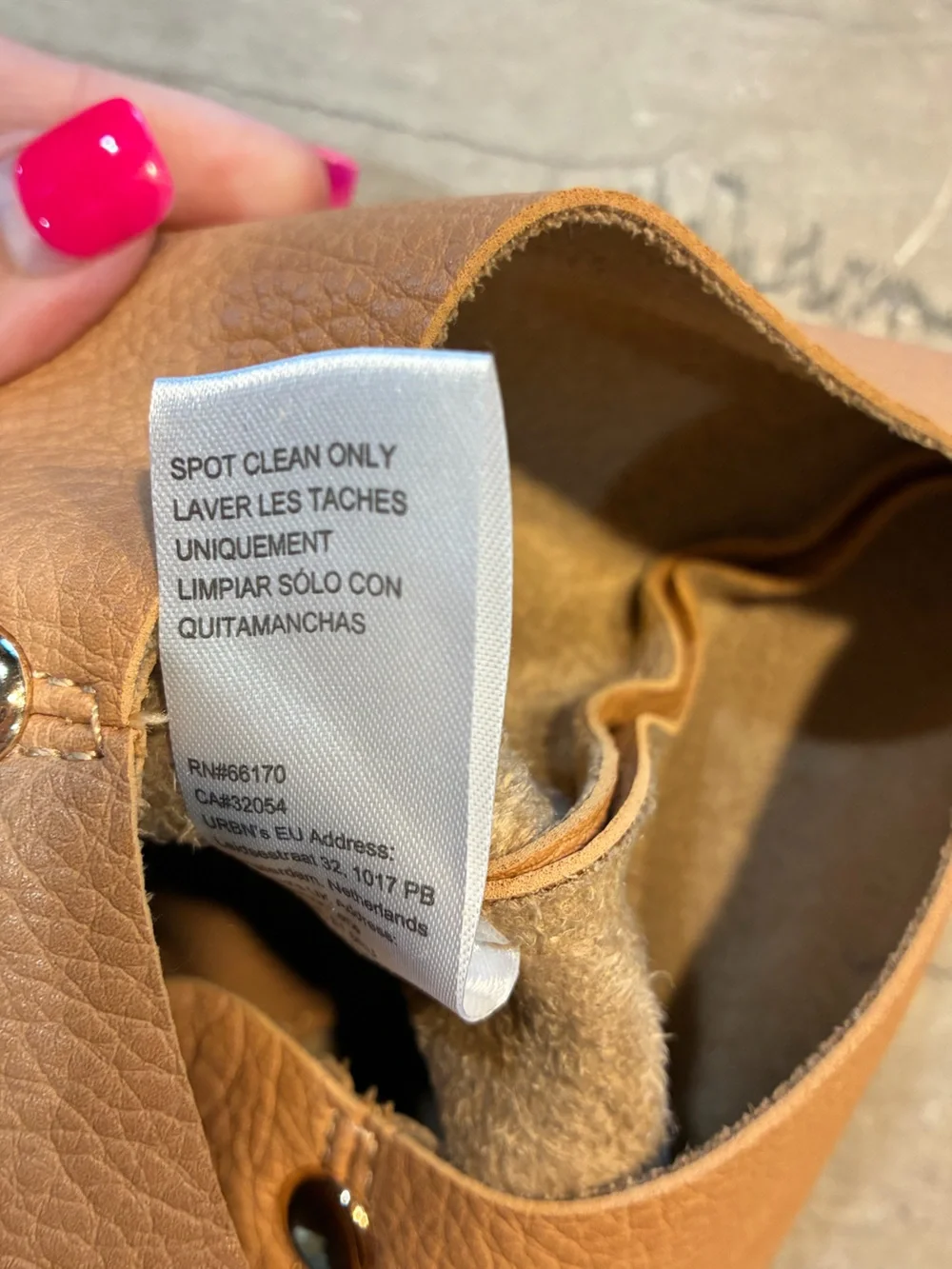 Anthropologie Tan Leather Mini Hobo Bag - Soft Pebbled Finish with Gold Buckle